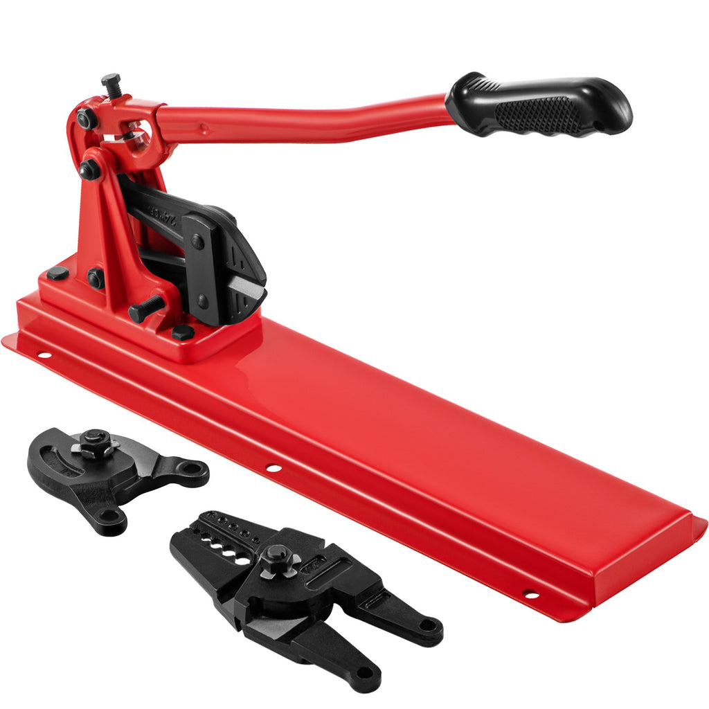 Bench Swager Tool 24\" Wire Rope Swaging Tool With Crimper Cable Bolt Cutter Head Bench Crimper 1/16\"-3/16\" Aluminum/Copper Sleeves Bench Cable Alloy Steel Crimper Swager For1/2\" Wire Rope Fe