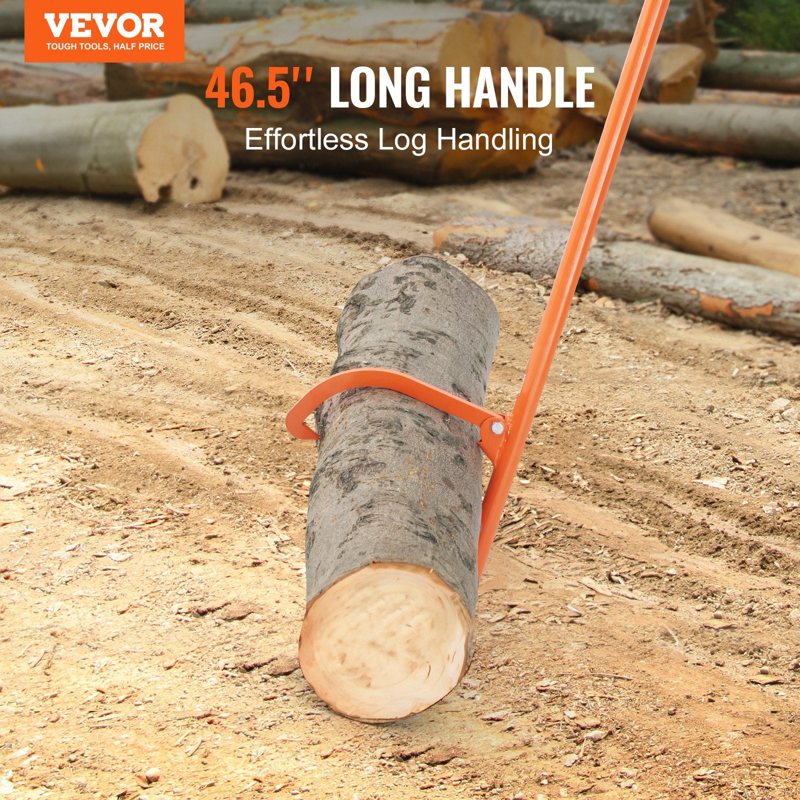 Cant Hook Tool 46.5 In Heavy Duty Steel Log Roller Forestry Logging Tools