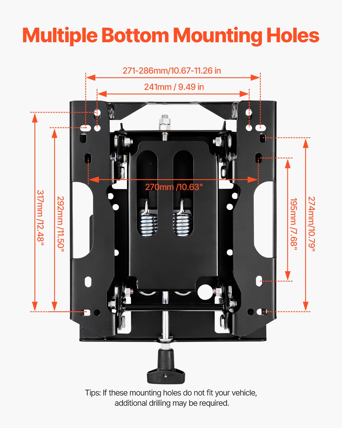 Seat Suspension Kit Without Seat Slider Track, Universal Air Ride Seat Suspension For Zero Turn Lawn Mower, Adjustable Tractor Seat Suspension Kit Compatible With Forklift, Bulldozers Seat