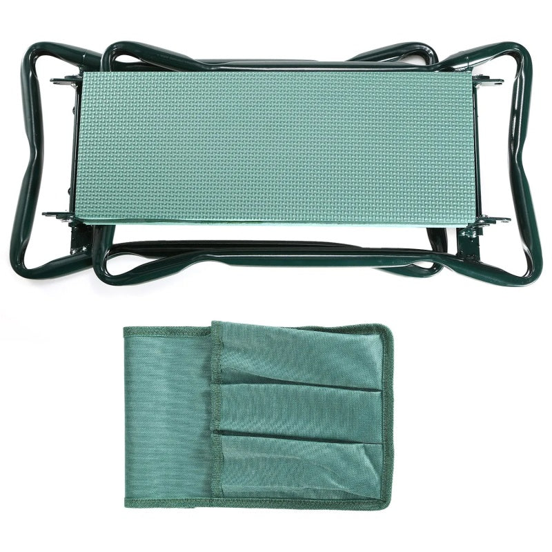 Foldable Farm Kneeler Seat With Kneeling Soft Cushion Pad Tools Pouch Portable Gardener