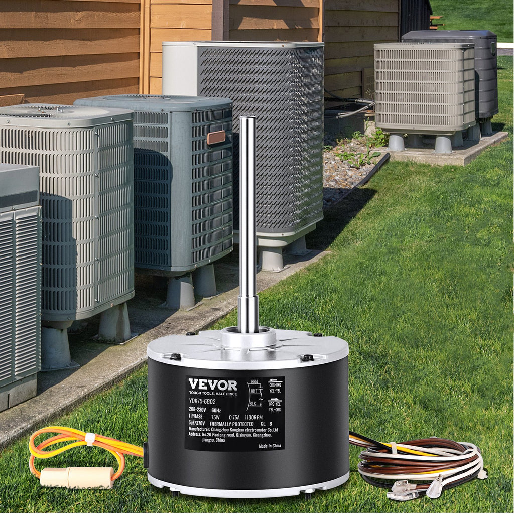 Condenser Fan Motor 5KCP39BGS069S, 5KCP39BGY915S,1100RPM, OEM Standard Upgraded Replacement Condenser Motor Reversible Rotating, Explosion-proof CBB65