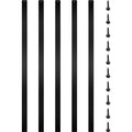 Deck Balusters, 76 Pack Metal Deck Spindles,  Staircase Baluster With Screws, Aluminum Alloy Deck Railing For Wood And Composite Deck, Stylish Baluster For Outdoor Stair Deck Porch