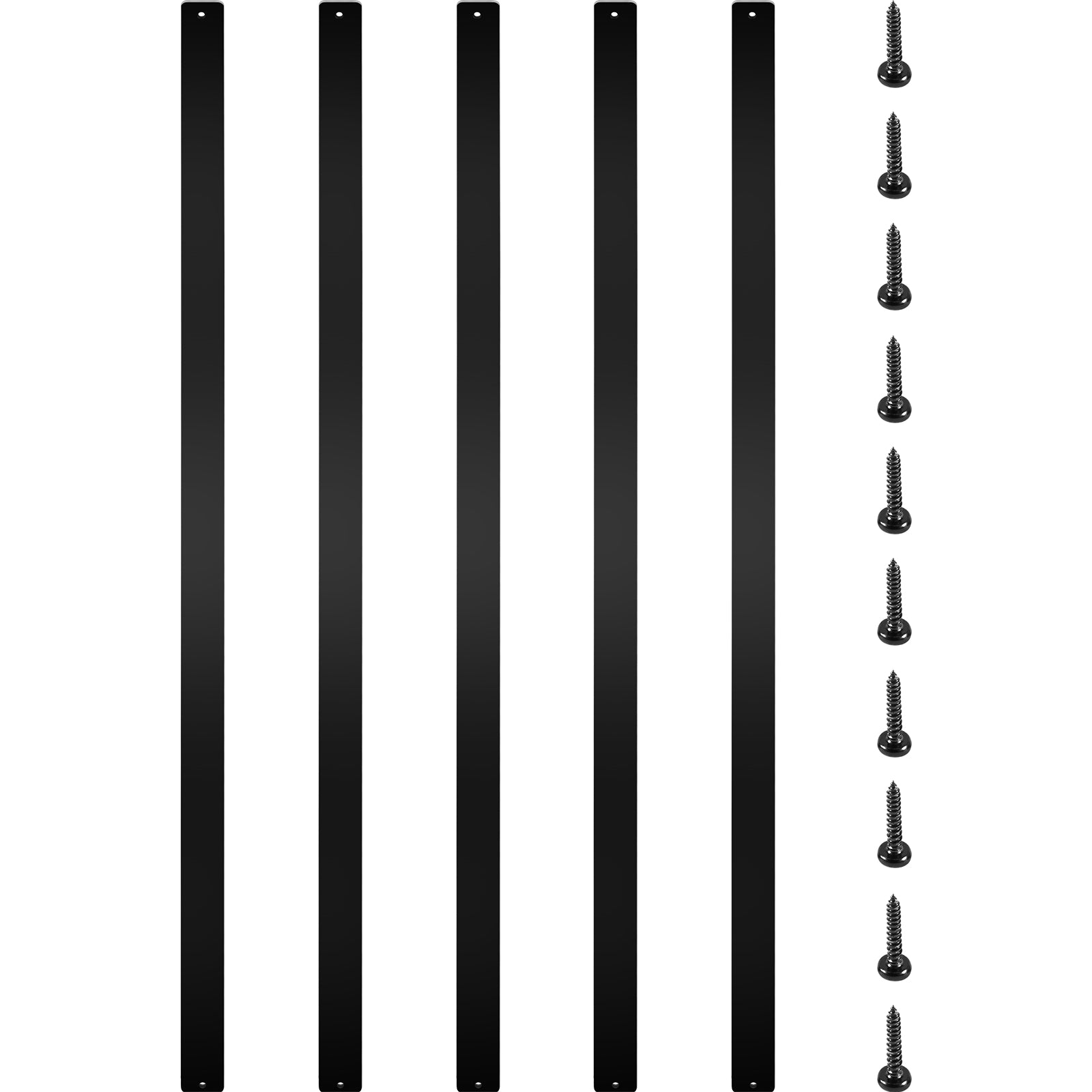 Deck Balusters, 76 Pack Metal Deck Spindles,  Staircase Baluster With Screws, Aluminum Alloy Deck Railing For Wood And Composite Deck, Stylish Baluster For Outdoor Stair Deck Porch