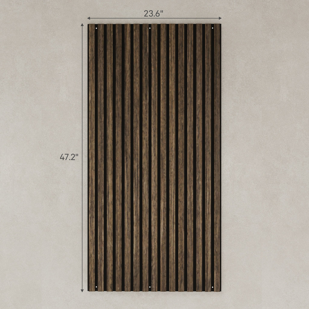 47" X 24" Wood Panels For Wall, 4 Pack Acoustic Panels, Sound Absorbing Slat Wall For Wall Decor, Home, Walnut