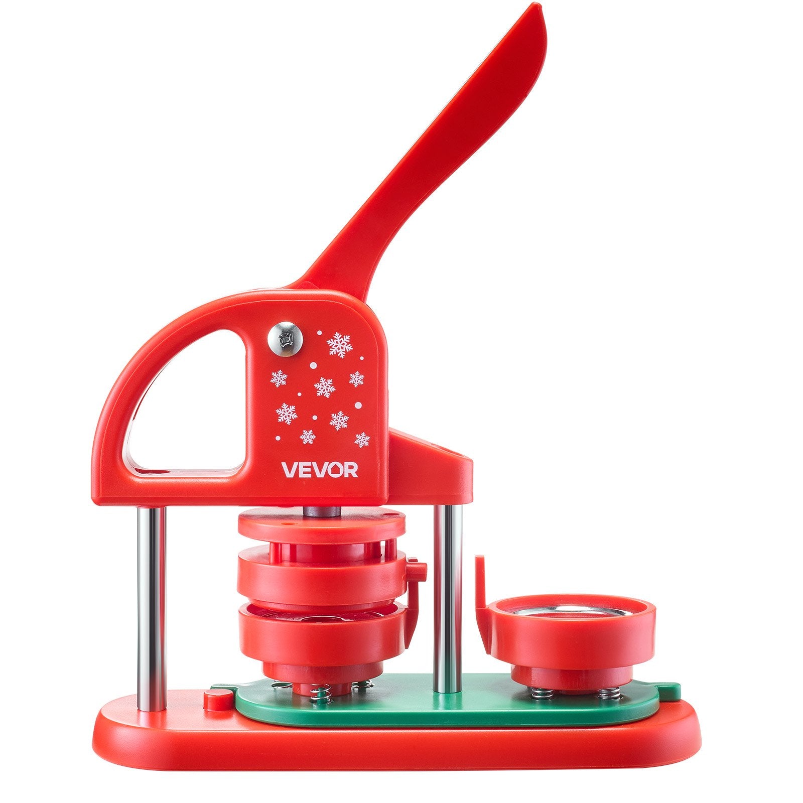 Button Maker Machine, 2.28 In, Plastic Pin Maker With 100pcs Button Parts, Circle Cutter And Hex Wrenches, Reinforced Ergonomic Handle, For DIY Badges, Personalized Pins And Key Chains, Red