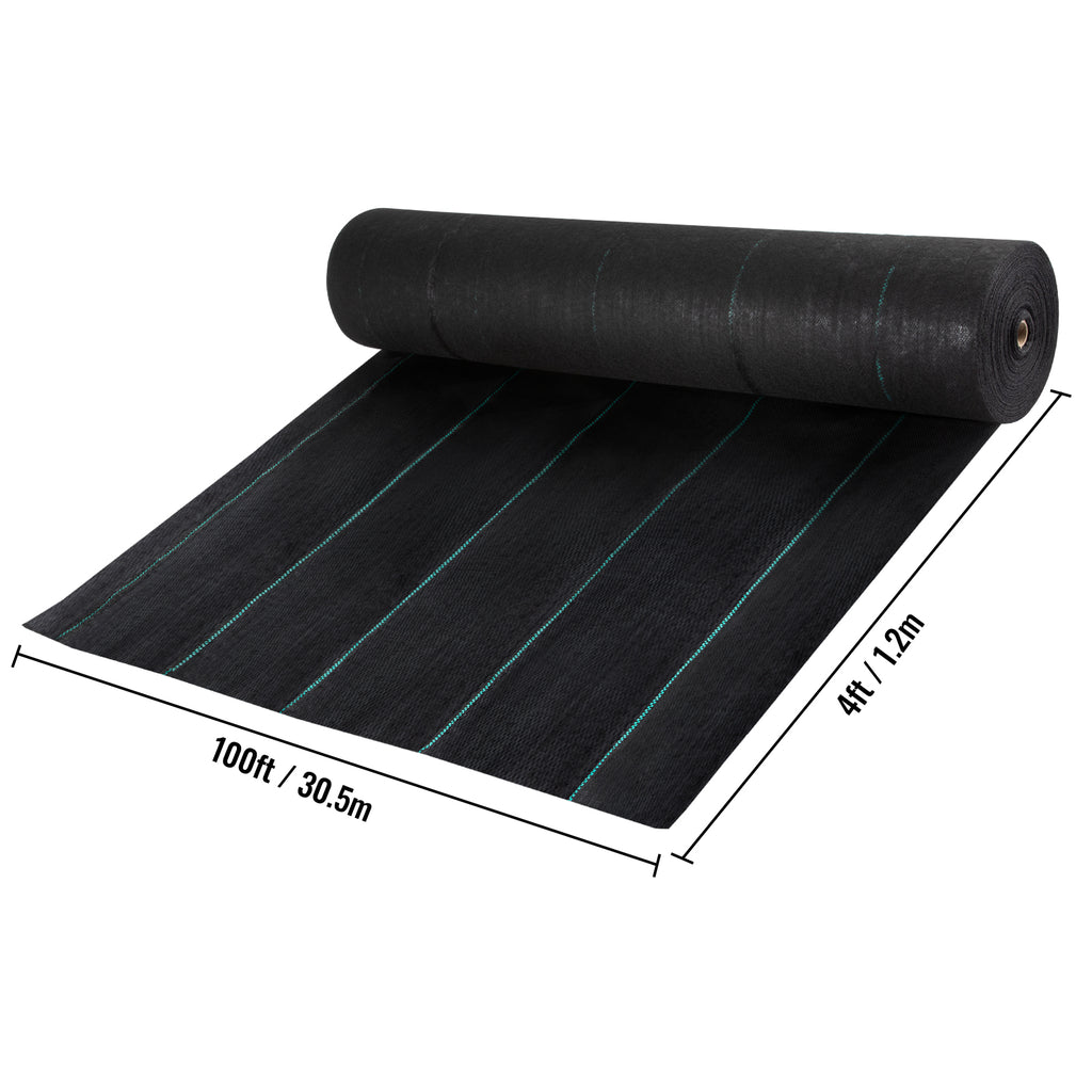 Weed Barrier, 5.8oz Landscape Fabric, 3ft X 300ft Cover Mat Heavy Duty Woven Grass Control Geotextile For Garden, Patio, Black