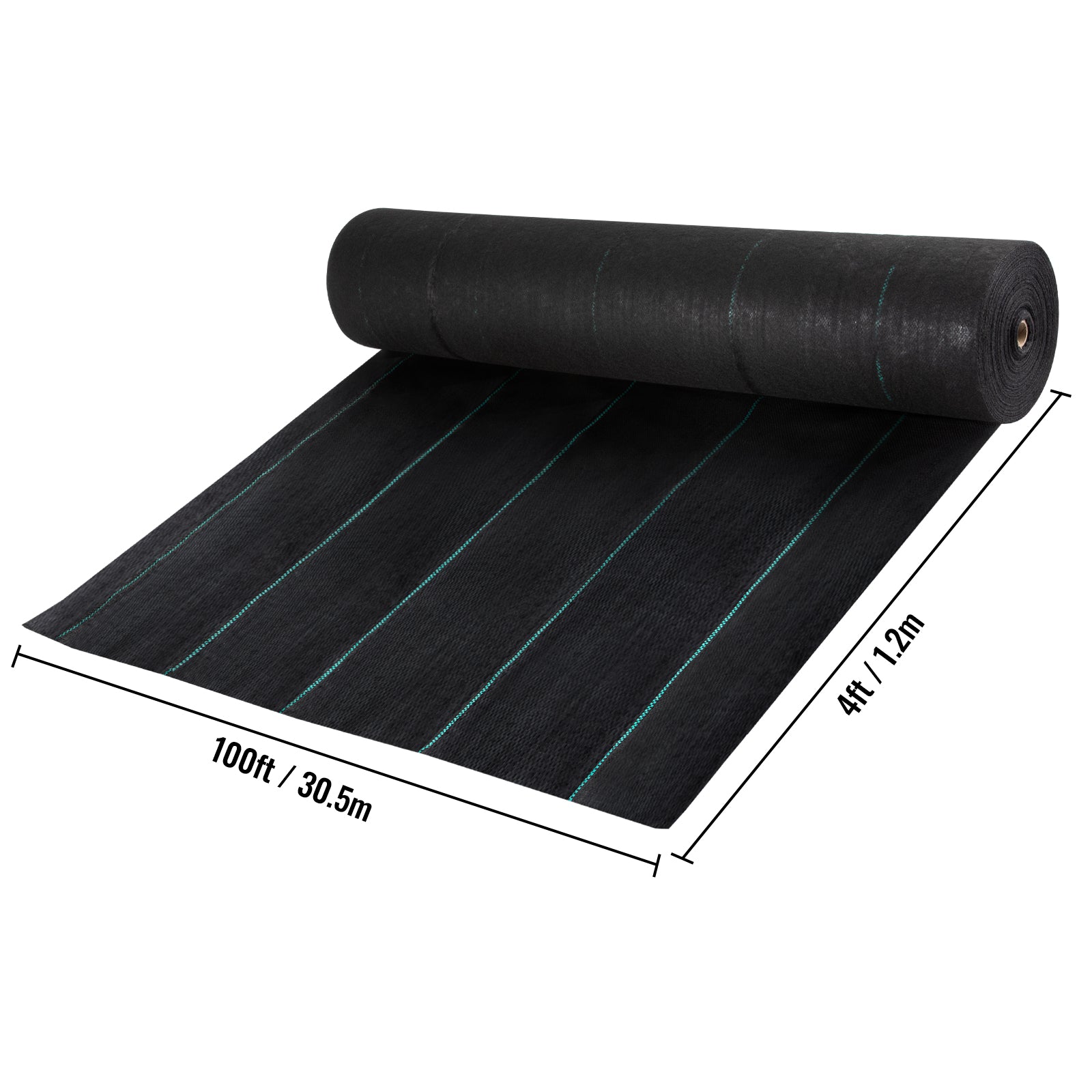 Weed Barrier, 5.8oz Landscape Fabric, 3ft X 300ft Cover Mat Heavy Duty Woven Grass Control Geotextile For Garden, Patio, Black