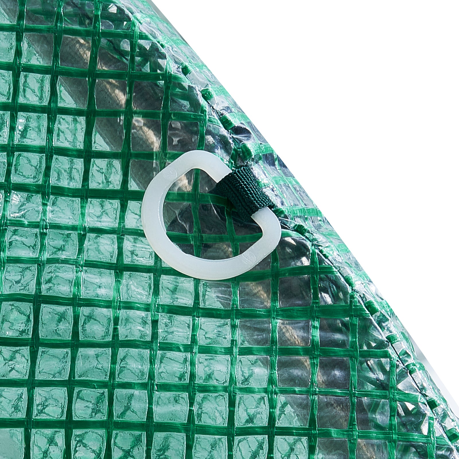 Walk-in Tunnel Greenhouse 27.38x9.5x7.38ft Galvanized Frame PE Cover Green