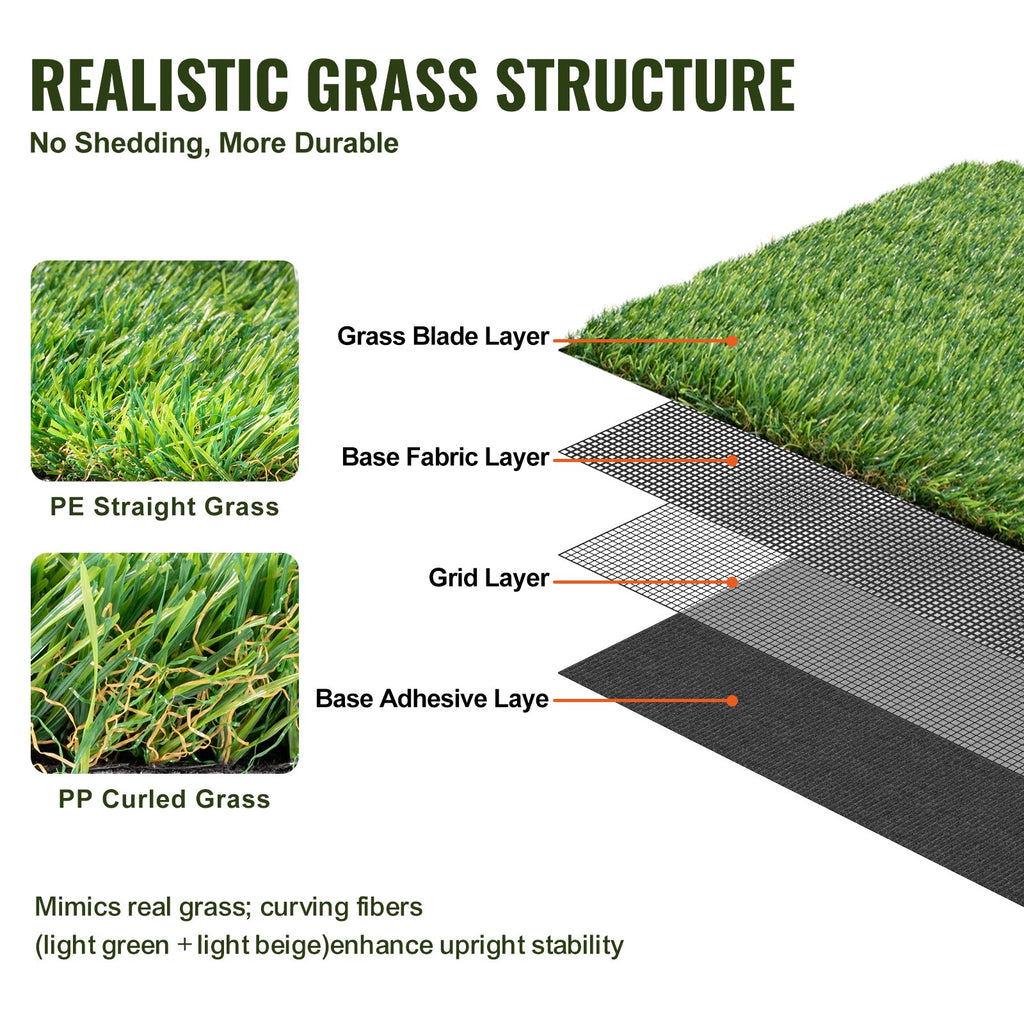 Artifical Grass, 6 X 10 Ft Rug Green Turf, 1.38'Fake Door Mat Outdoor Patio Lawn Decoration, Easy To Clean With Drainage Holes, Perfect For Multi-Purpose Home Indoor Entryway Scraper Dog Mats