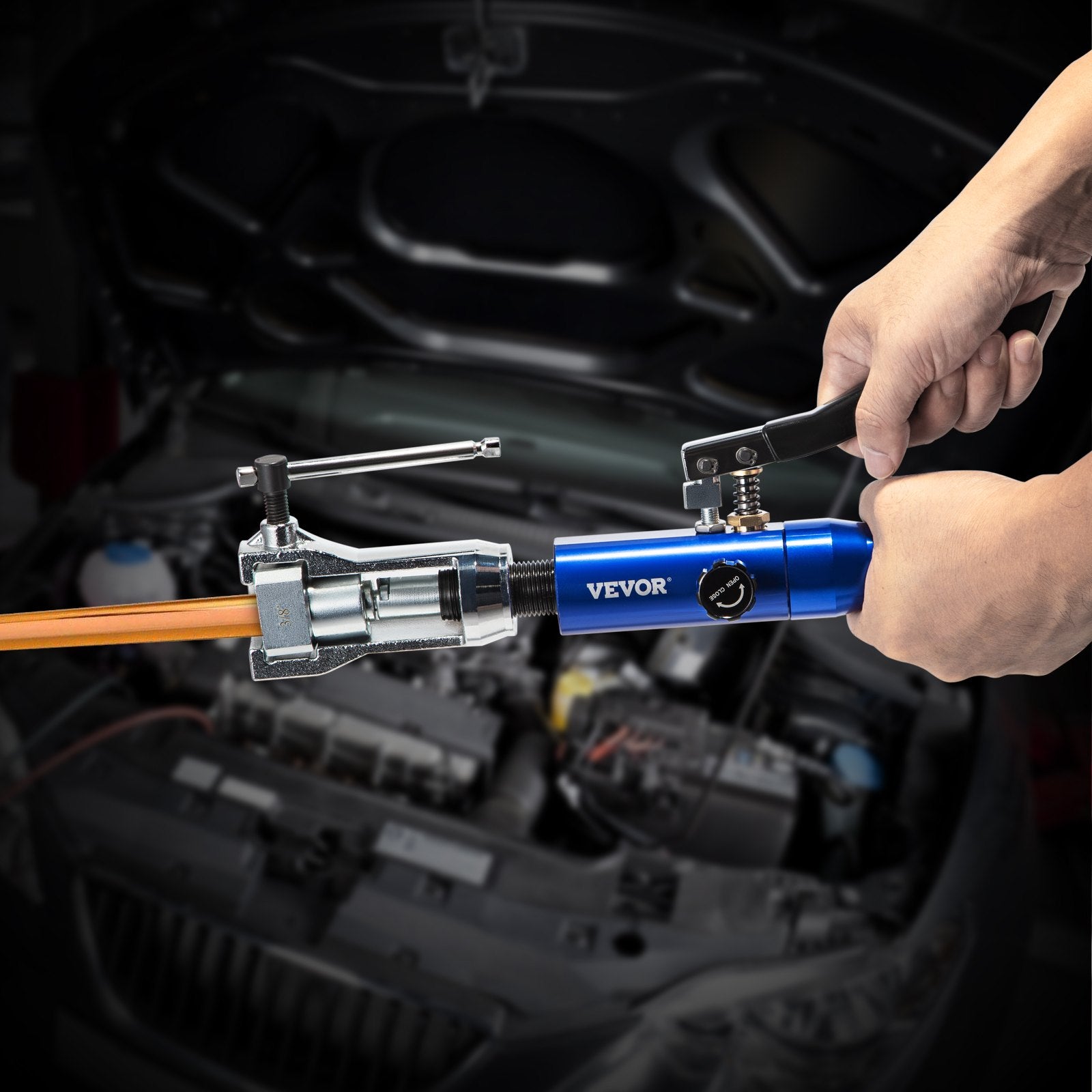 Hydraulic Flaring Tool Kit,  Double Flaring Tool, Brake Repair Brake Flaring Tools , Brake Flare Tool With Tube Cutter And Deburrer, 32 PCS Tube Flaring Tools For Copper Lines
