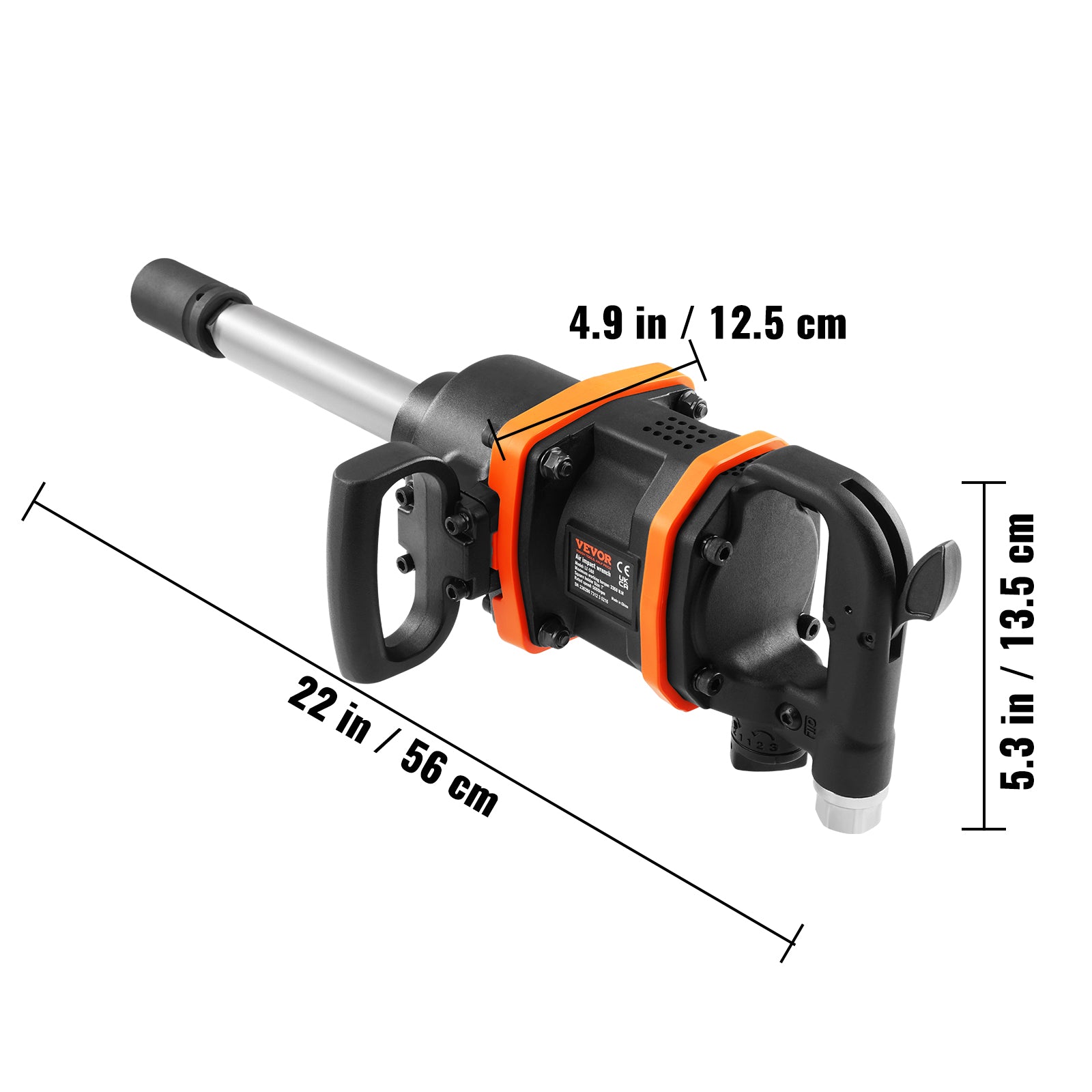 1 Inch Air Impact Wrench, Up To 3160 Ft-lbs High Reverse Torque Output 1inch Pneumatic Impact Gun