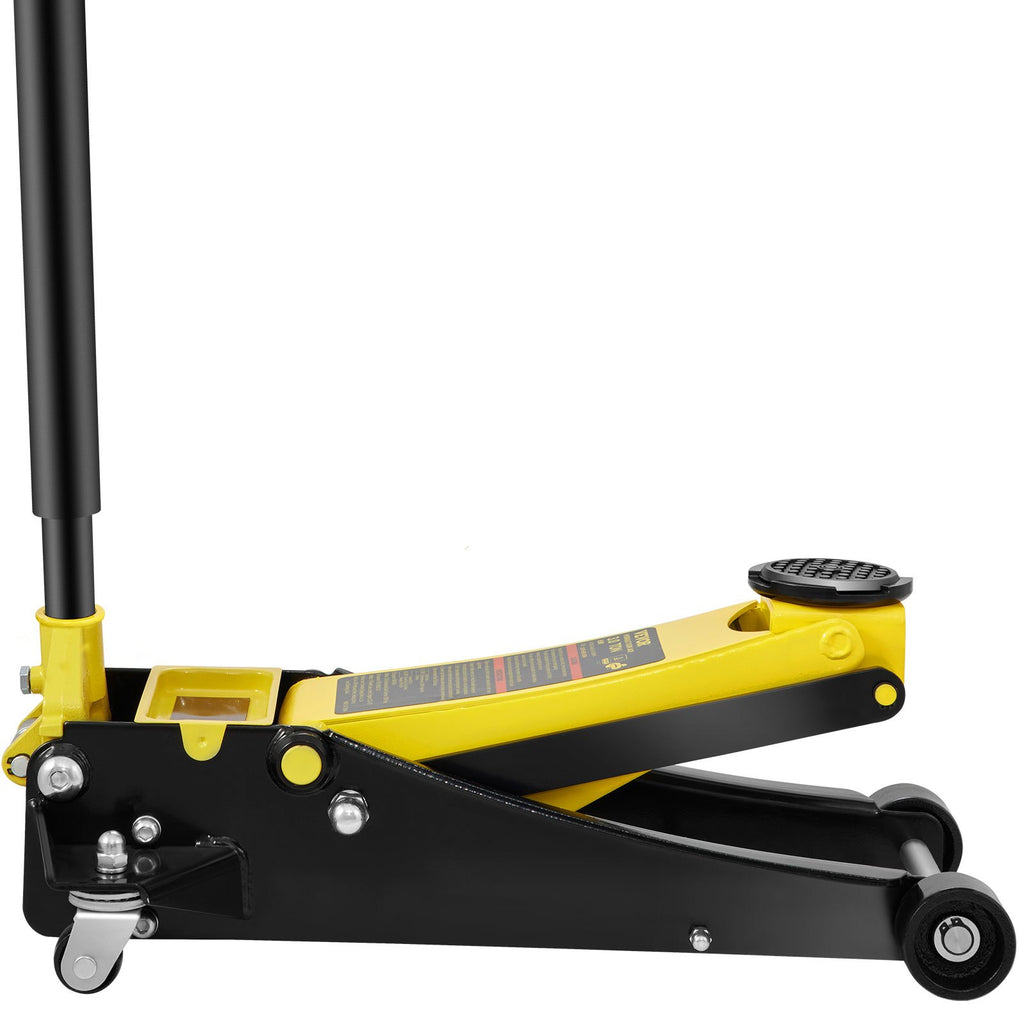 Floor Jack, 3 Ton Low Profile Floor Jack, Heavy-duty Steel Racing Floor Jack With Dual Pistons Quick Lift Pump, Floor Jack Lifting Range