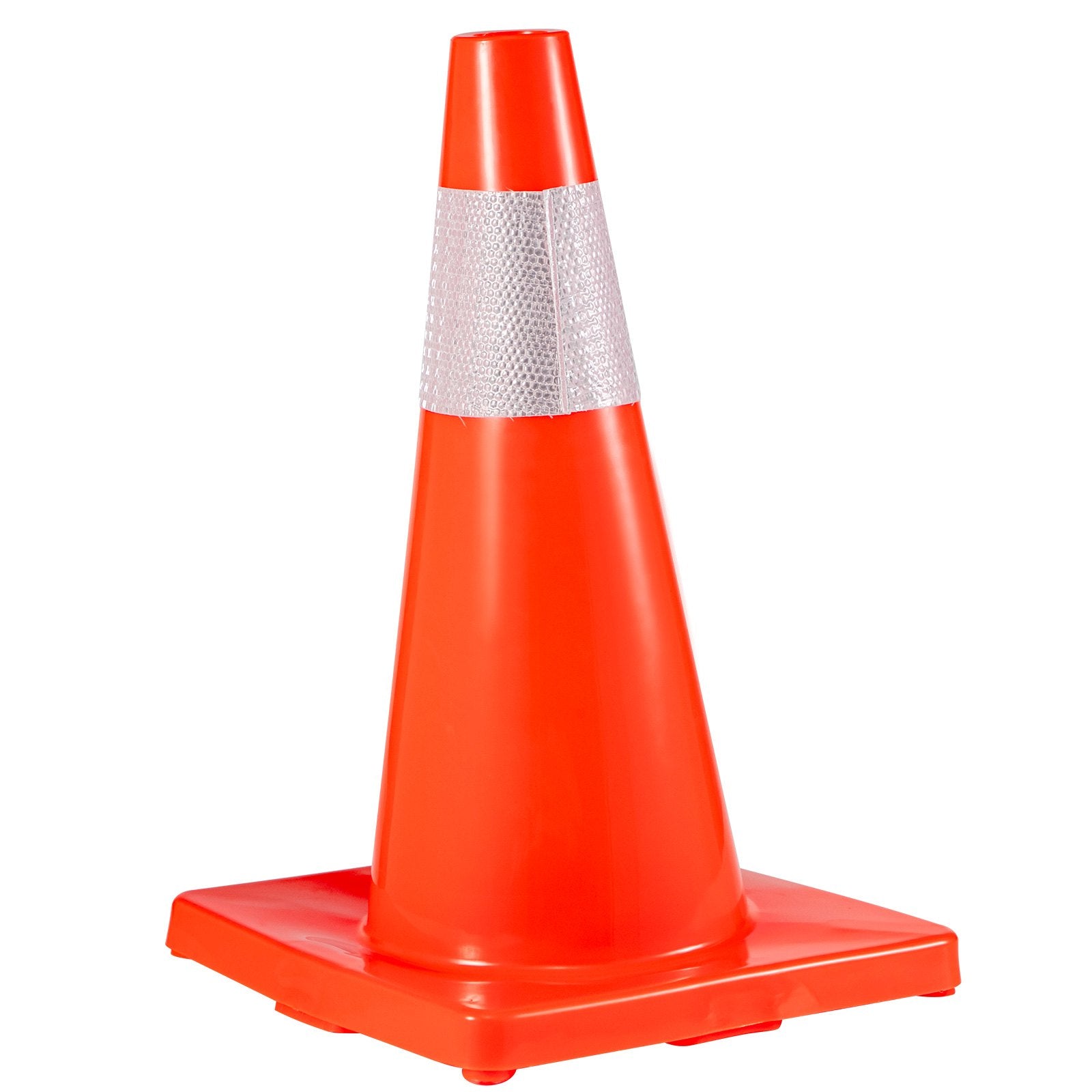 20Pack 18Traffic Cones, Safety Road Parking Cones PVC Base, Orange Traffic Cone With Reflective Collars, Hazard Construction Cones For Home Traffic Parking