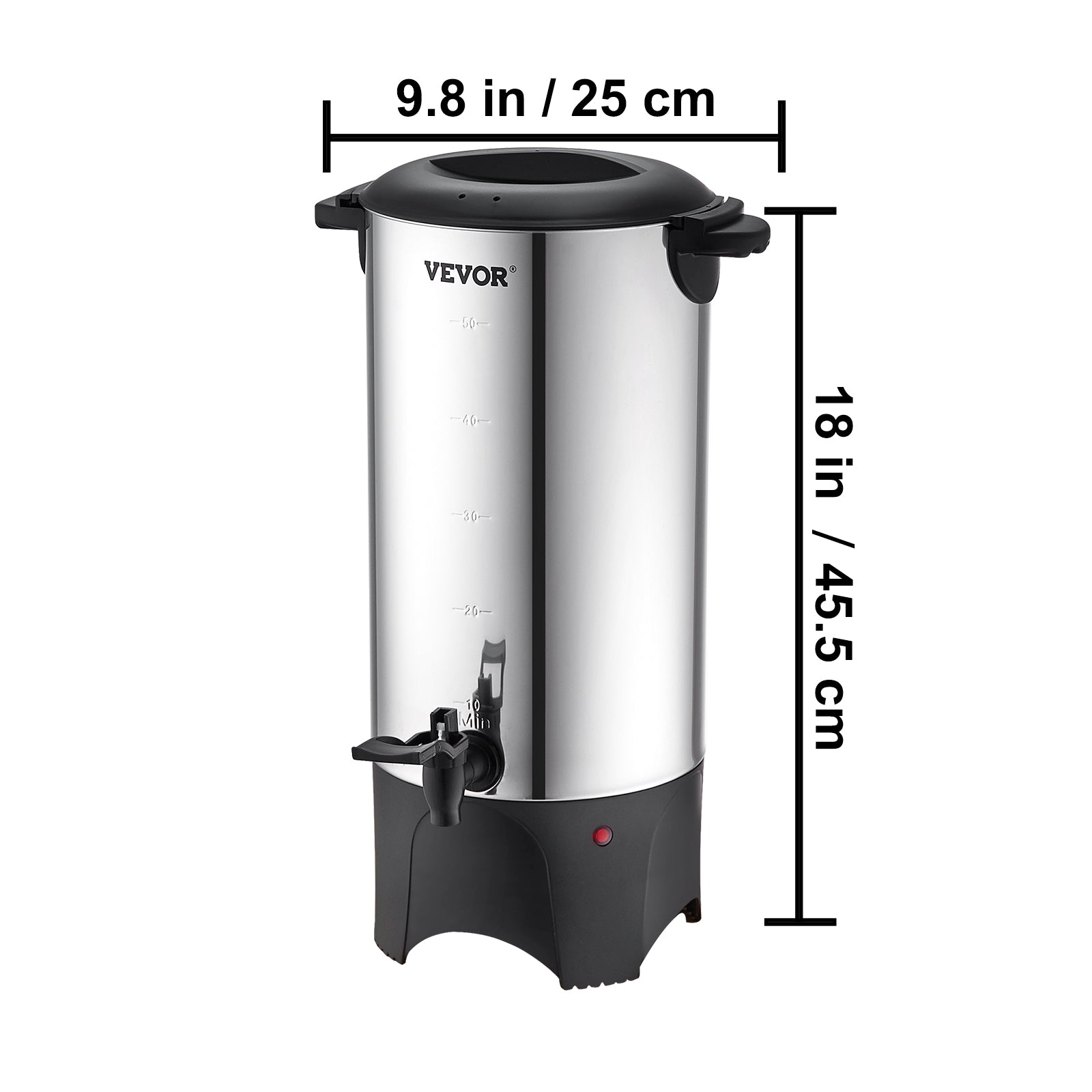 Commercial Coffee Urn 50 Cup Stainless Steel Coffee Dispenser Fast Brew