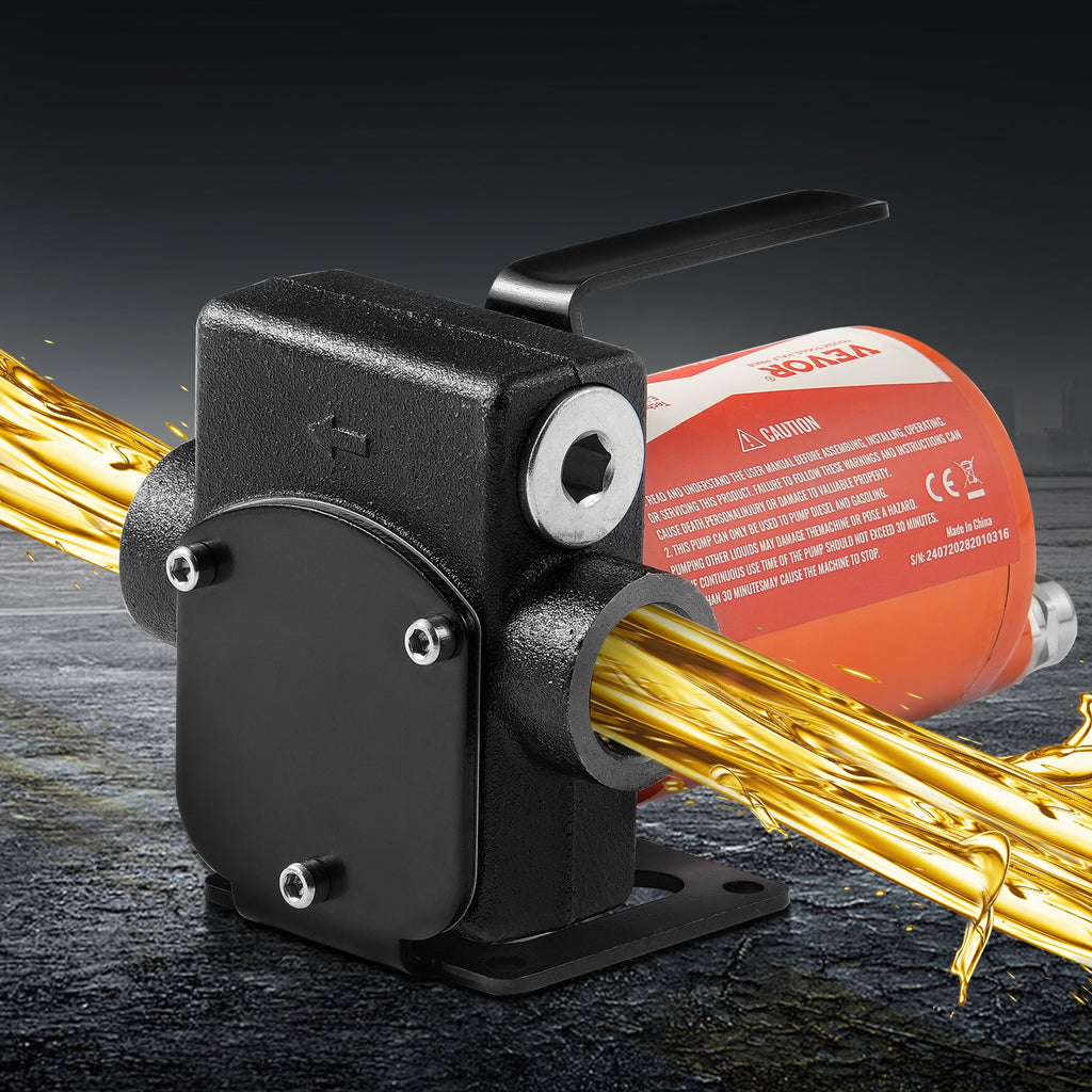 Fuel Transfer Pump 12V 5.3 GPM 1/10 HP Diesel Pump With Auto Fuel Nozzle