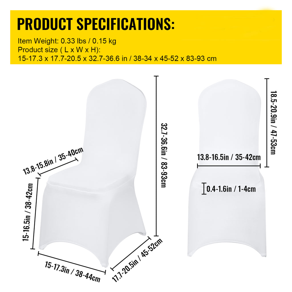 Stretch Spandex Folding Chair Covers, Universal Fitted Chair Cover, Removable Washable Protective Slipcovers, For Wedding, Holiday, Banquet, Party, Celebration, Dining