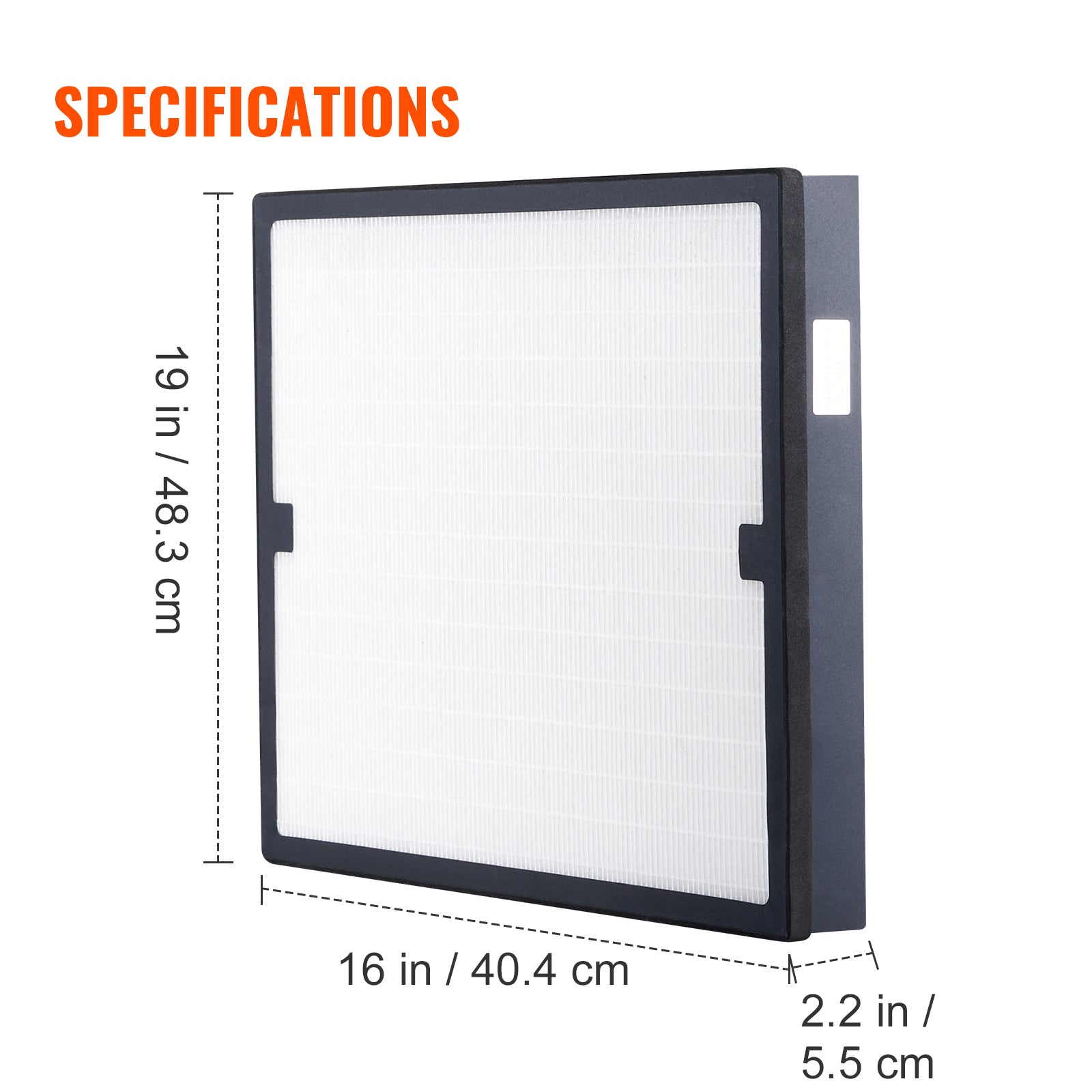 HEPA Air Filter, 15.75'' X 15.75'' Air Filter Replacement, High-efficient Stage 3 Filters Compatible With BlueDri & VEVOR Scrubber, Air Purifiers, Water Damage Restoration Equipment