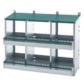 6 Compartments Chicken Nesting Box For Laying Eggs, Roll Away Chicken Laying Boxes, Green