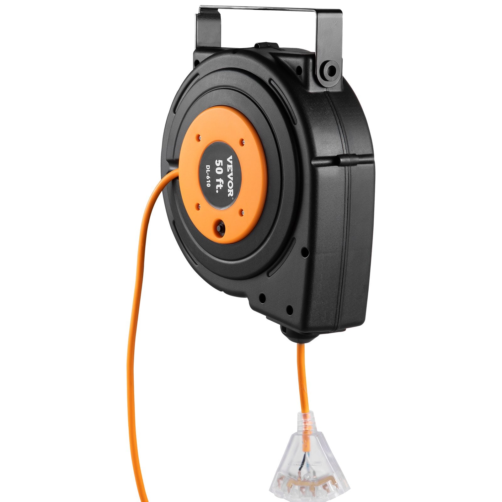 50ft Retractable Extension Cord Reel 14AWG 3CSJTOW Power Cord Reel