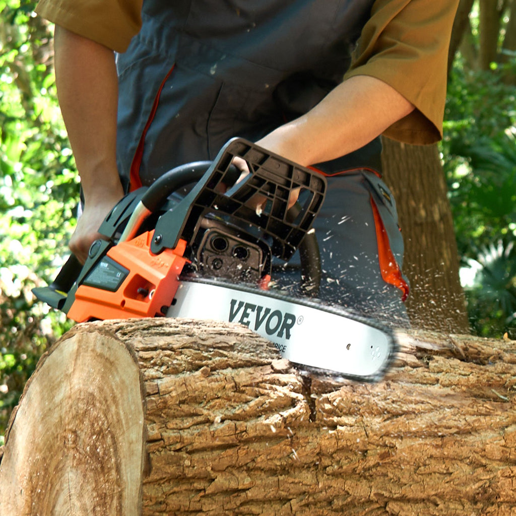 Gas Chainsaw, 52CC 18" 2.55HP, Gasoline Powered Chain Saw, Handheld Cordless Petrol Chainsaws For Tree Wood Branch Cutting, Tree Trimming, Land Clearing, Farm Garden Ranch Forest Cutting Use