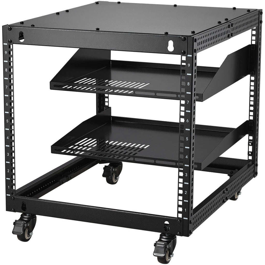 9U 4 Post Open Frame Server Rack Network Enclosure Adjustable
