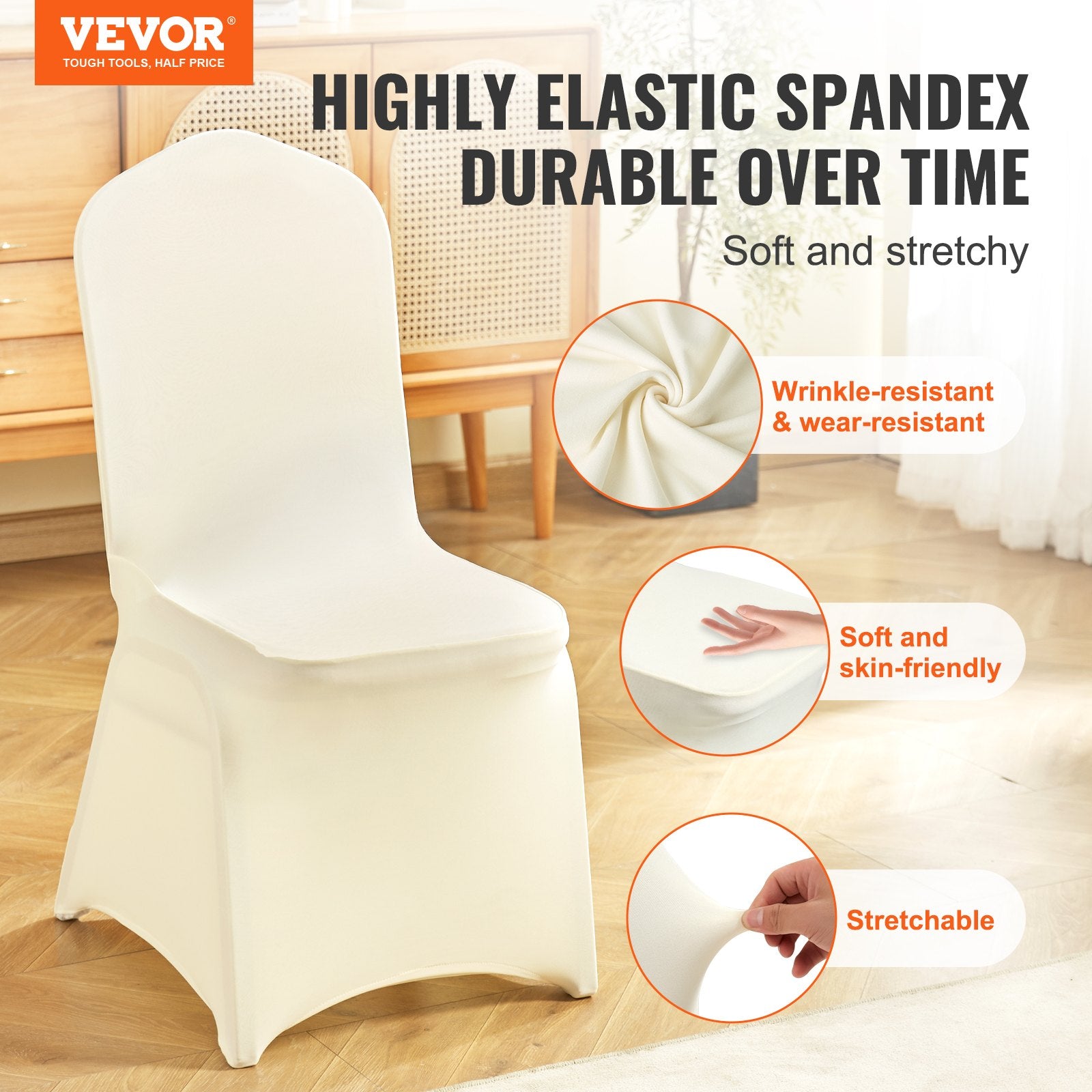 Stretch Spandex Folding Chair Covers, Universal Fitted Chair Cover, Removable Washable Protective Slipcovers, For Wedding, Holiday, Banquet, Party, Celebration, Dining