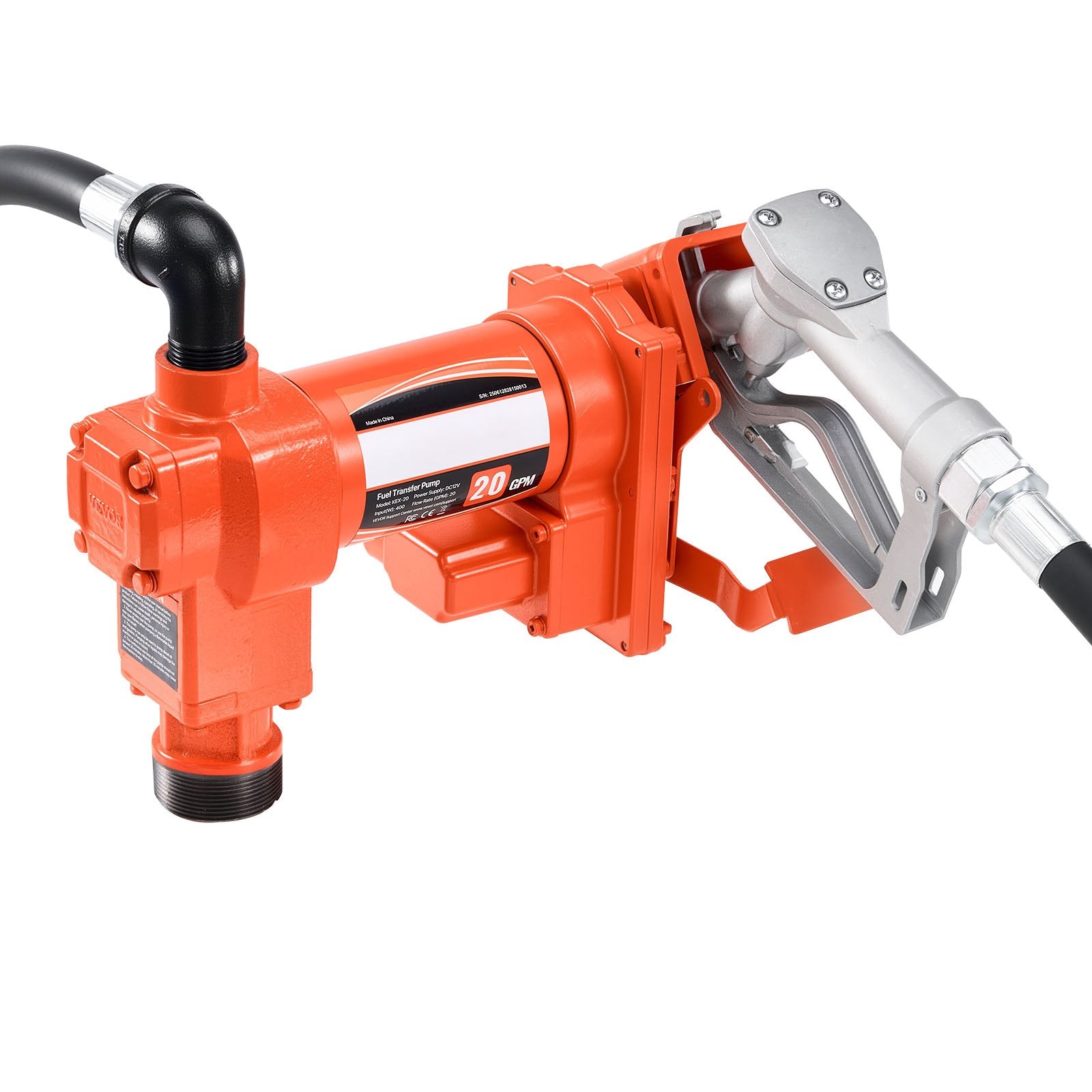 Fuel Transfer Pump 12V DC 20 GPM With Hose & Nozzle For Gasoline Diesel