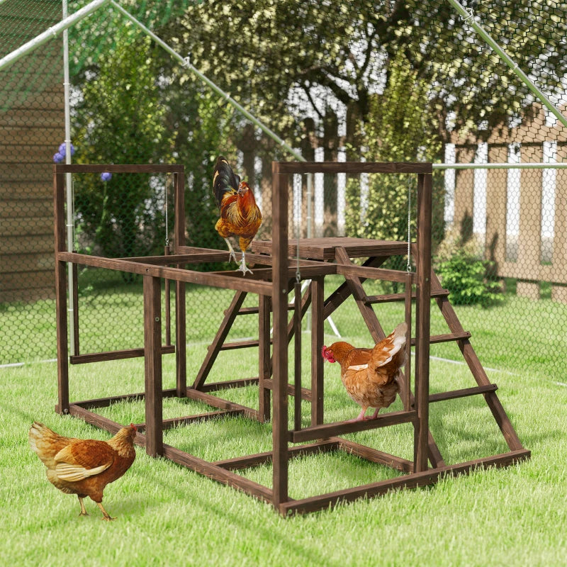 Chicken Platform Chicken Activity Play Set With Multiple Chicken Perches, Swing, Ladder ...
