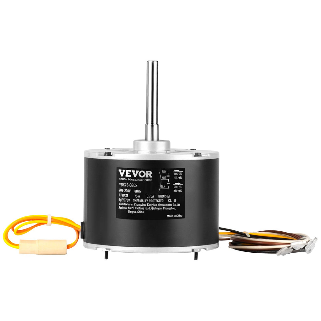 Condenser Fan Motor 5KCP39BGS069S, 5KCP39BGY915S,1100RPM, OEM Standard Upgraded Replacement Condenser Motor Reversible Rotating, Explosion-proof CBB65