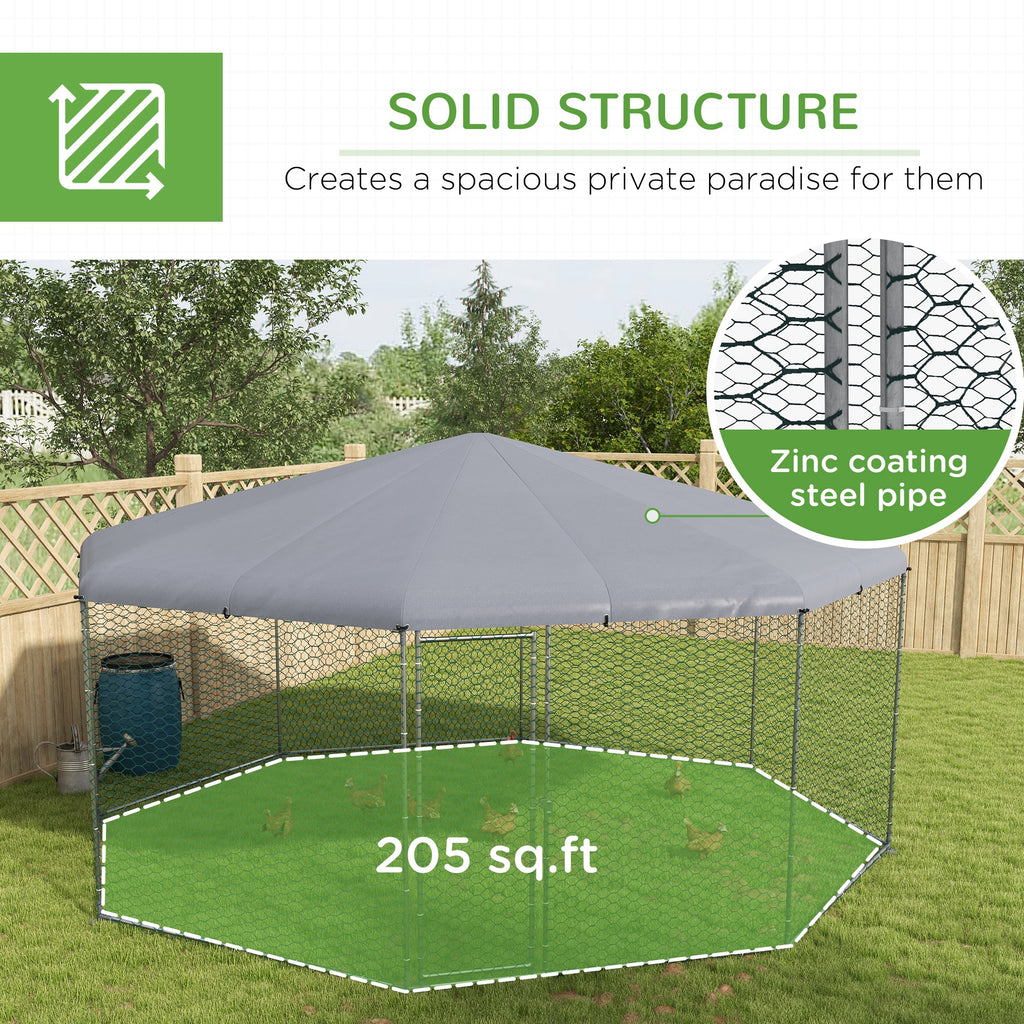 Chicken Run for 19-25 Chickens with Cover