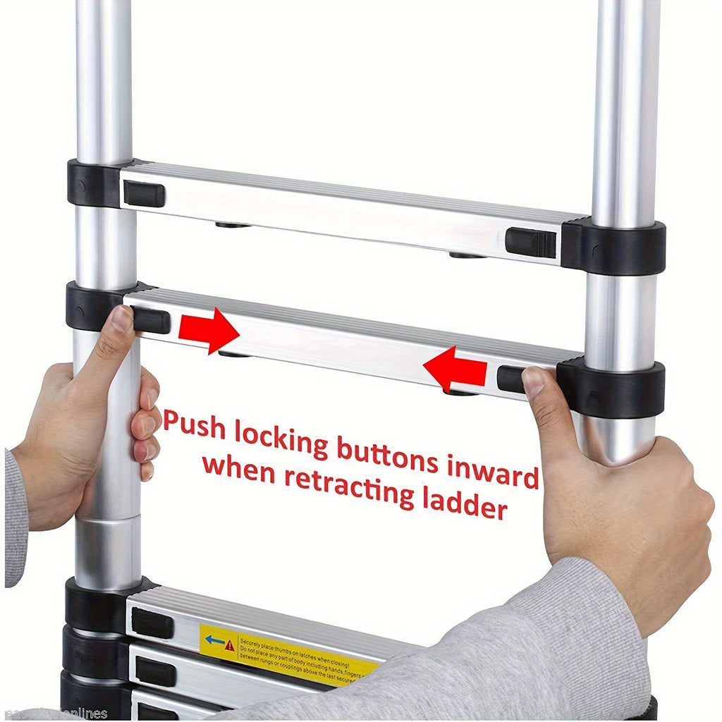 8.5FT Telescopic Aluminum Ladder For Home And Outdoor Use