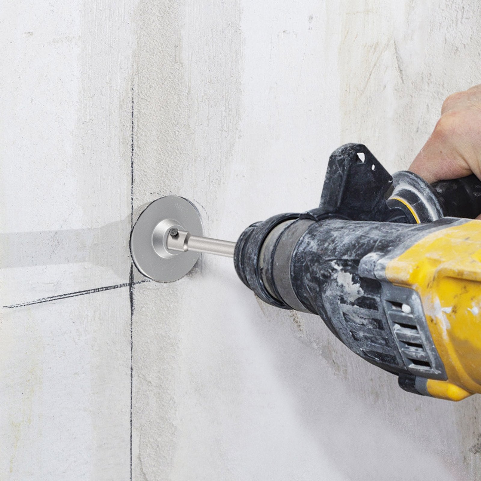 Concrete Hole Saw Kit, 1-2/11', 1-3/5', 2-9/16', 3-5/32', 3-15/16' Drill Bit Set SDS Plus & SDS MAX Shank Wall Hole Cutter W/a 4-1/3' Connecting Rod For Concrete, Cement, Stone Wall, Masonry