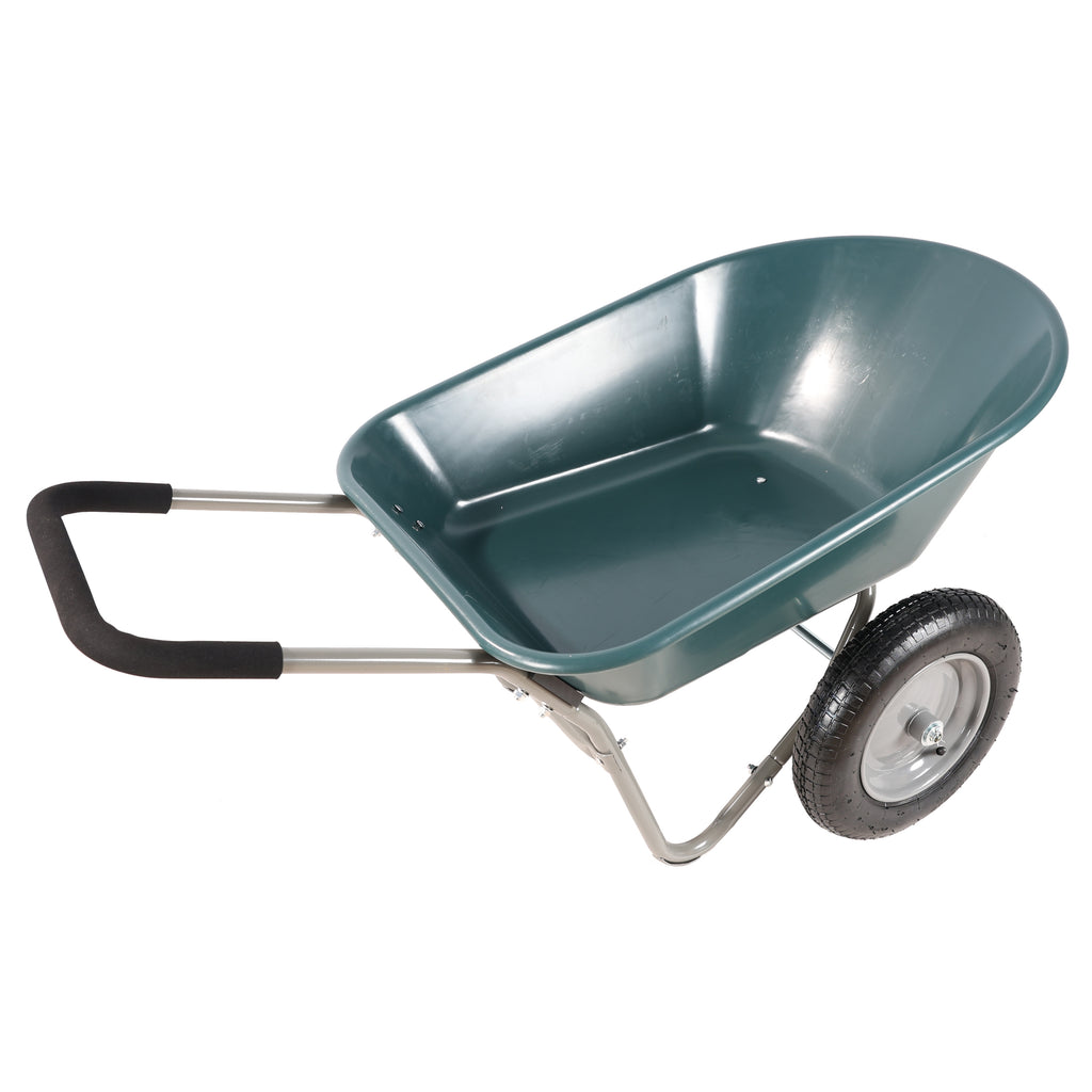 Trolley Green Garden Two Wheels Trolley 15 Inch Pneumatic Wheels