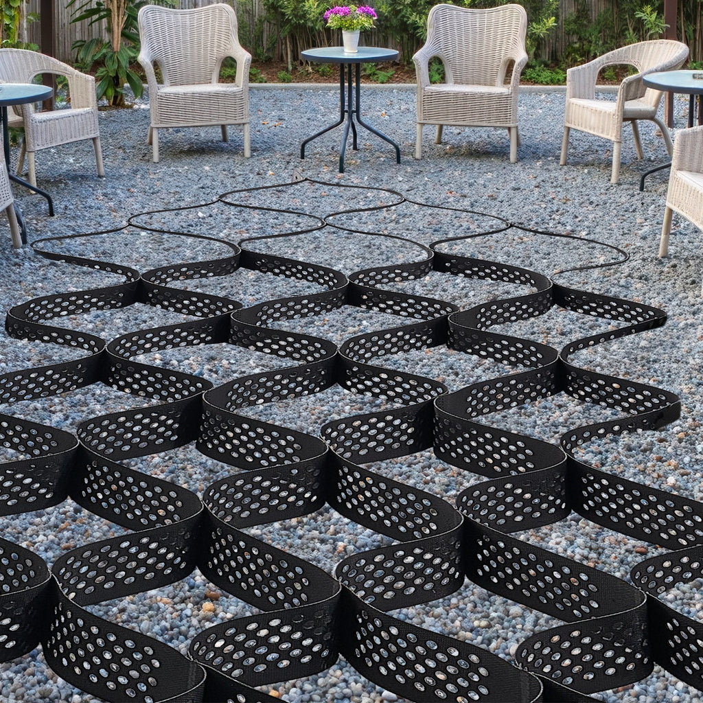 Ground Grid 4-Inch Depth Geocell Grid 17.06x8.86 FT / 5200x2700 Mm For Gravel
