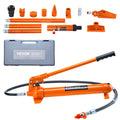 12 Ton Porta Power Kit, Portable Hydraulic Jack With 4.6 Ft/1.4 M Oil Hose, Auto Body Frame Repair Kit With Storage Case For Car Repair, Truck, Farm