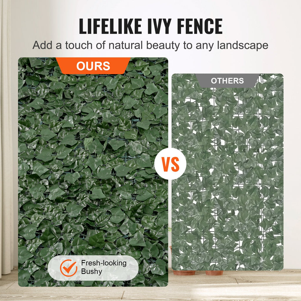 Privacy Ivy Fence, 59 X 118in Artificial Green Wall Screen, Greenery Ivy Fence With Mesh Cloth Backing And Strengthened Joint, Faux Hedges Vine Leaf Decoration For Outdoor Garden, Yard, Balcony