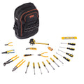 Tool Backpack With Tools, 65 Pockets, Heavy-duty Tools Storage Organizer Bags With Laptop Compartment & Molded Base, Electrician Jobsite Backpack For Electrician, Repairman, And HVAC Techs