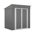 6'x4' Outdoor Metal Storage Shed For Farm
 Tools Lockable Door With Floor Frame