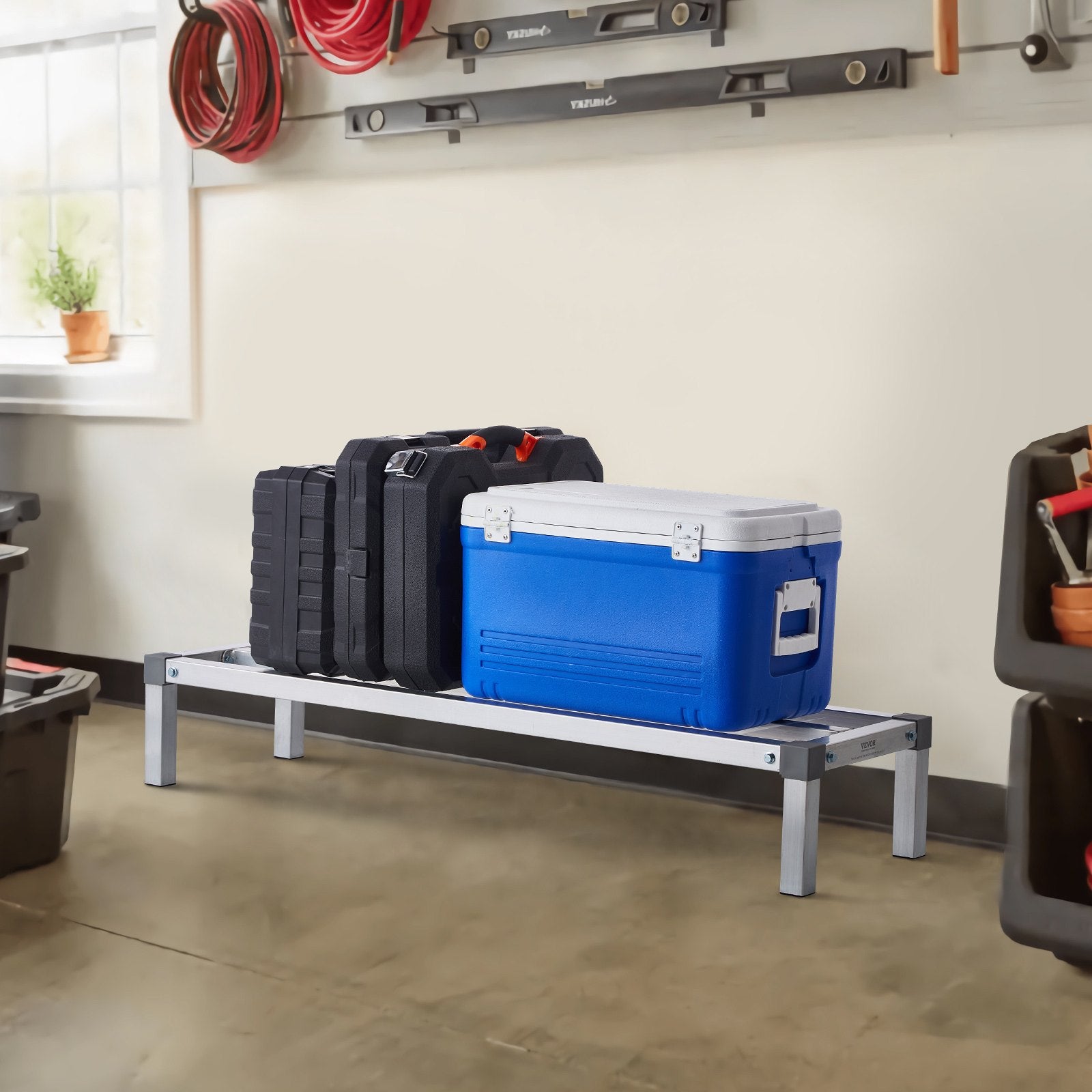 Newly Upgrade  Aluminum Dunnage Rack Stationary Dunnage Rack Storage Rack