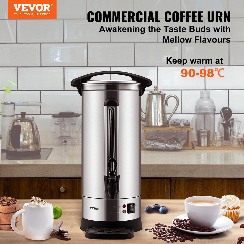 Commercial Coffee Urn 110 Cup Stainless Steel Coffee Dispenser Fast Brew
