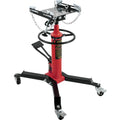 Transmission Jack, Capacity Hydraulic Telescopic Transmission Jack, 2-Stage Floor Jack Stand With Foot Pedal,  Swivel Wheel, Garage