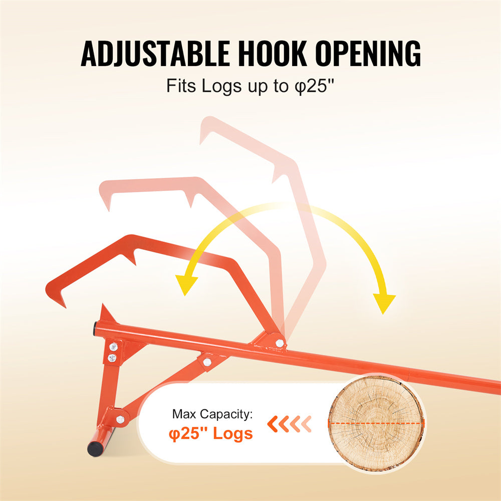 Timberjack 46.5 In Heavy Duty Log Lifter For Max 25in Dia Logs Rolling