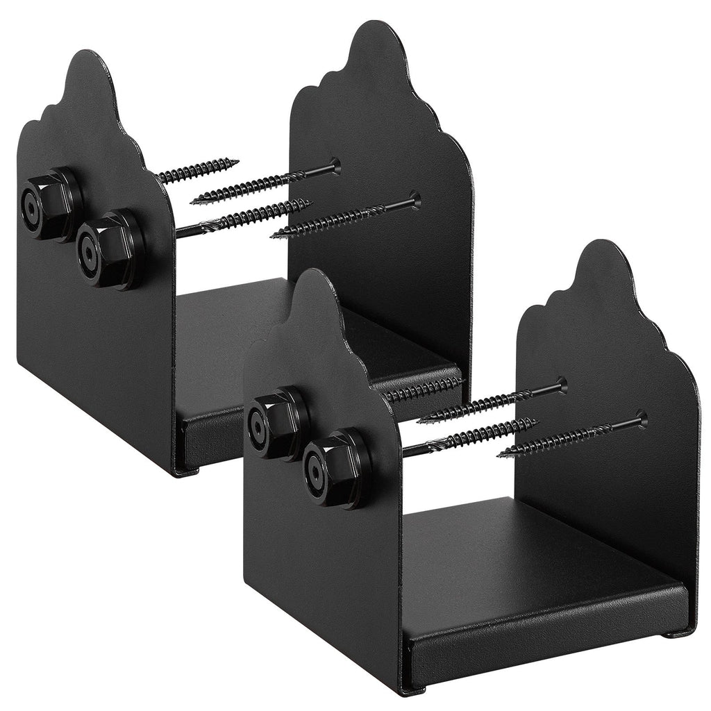 2 Pack 6x6 Post Base Brackets Wood Fence Post Anchor Inner Size 5.9x5.55 Inch