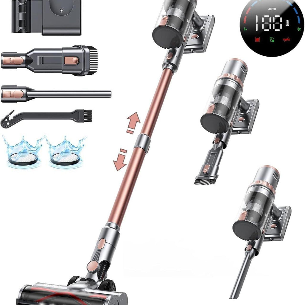 45KPa Strong Suction Power Wireless LED Touch Display 60 Minutes Of Battery Life Home Lightweight Handheld Pet Hair Vacuum Cleaner