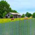 Chain Link Fence Privacy Slats Double-Wall With Wings For 4' High Fence Green
