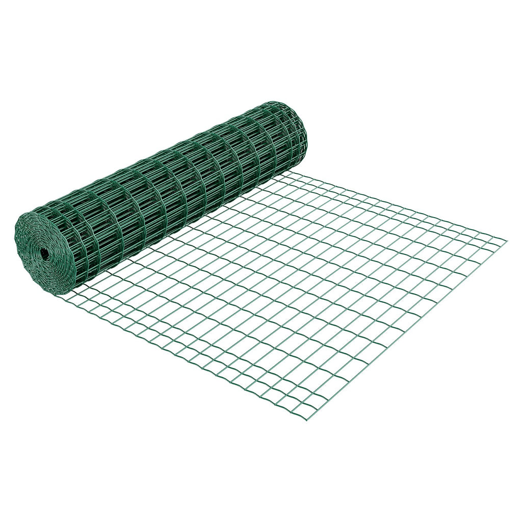 Farm Fence, 47 X 984 In, 2 X 4 In Mesh 2.1mm Galvanized Steel Wire Fencing For Cattle, Hog & Sheep, Heavy Duty Vinyl Coated Livestock Fence For Animal Enclosures, Cage Wire, Garden Fences, Green