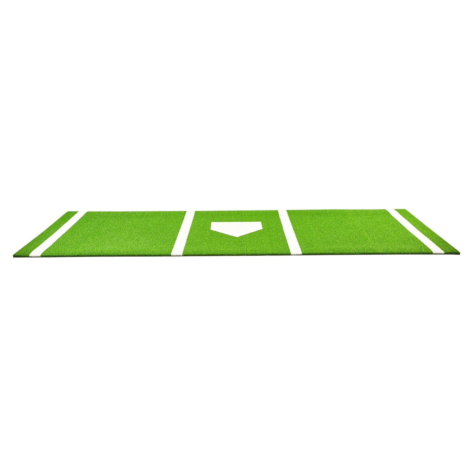 Baseball Softball Hitting Batting Mat,  Indoor Outdoor Softball Mat, Lined & Foam Backing Anti-Slip Anti-Fade Softball Training Aid, Portable Practice Mat With Tightening Rope, Green