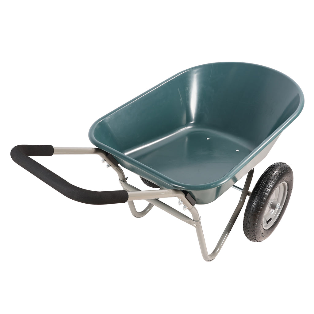 Trolley Green Garden Two Wheels Trolley 15 Inch Pneumatic Wheels