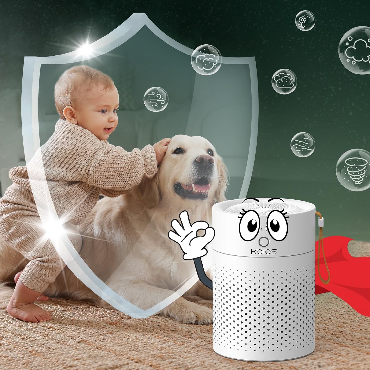 Air Purifiers For Home Bedroom H13 True HEPA Air Filter, Quiet Air Cleaner,Portable Small Air Purifier For Office, Living Room,Amazon Banned Sales Platform