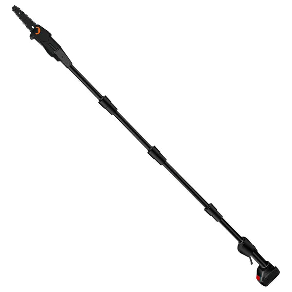 6in Cordless Pole Saw 7.4FT Maximum Extendable Length 35FT/S Speed Electric Pole Chainsaw 2Pcs 3.0Ah Batteries And Charger Included For Pruning Trimming